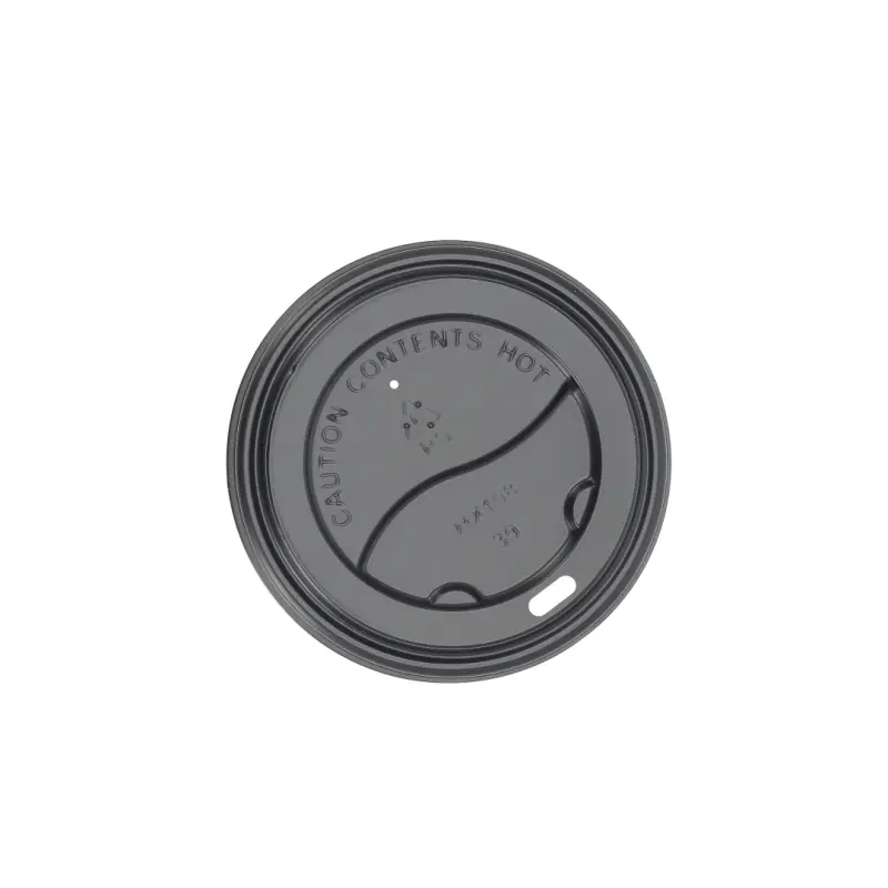 Juodas dangtelis, PS, 12-20oz, 1000 vnt/dėž